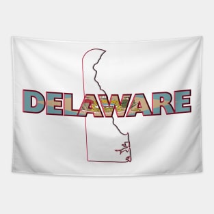 Delaware Colored State Letters Tapestry