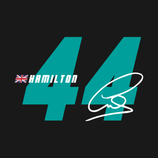 Lewis Hamilton 44 Signature Number T-Shirt