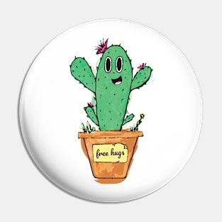 Cute cactus - fee hugs Pin