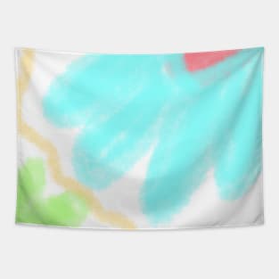 Blue green Red watercolor abstract Tapestry