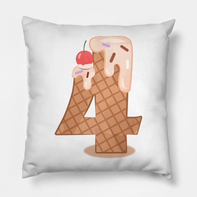 Ice cream number 4 Pillow by O2Graphic