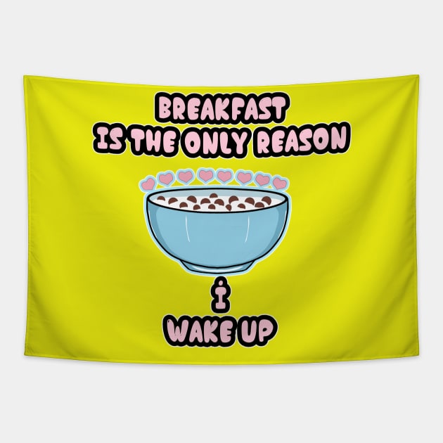 Love breakfast Tapestry by Kyradem