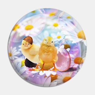 Baby Chicks in bubbles Pin