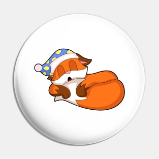 Fox Sleeping Nightcap Pin