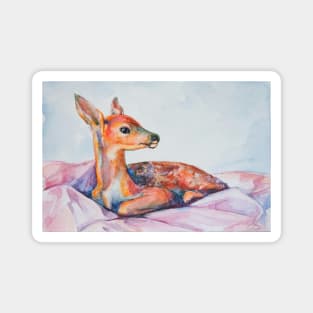 Watercolor baby deer Magnet