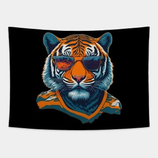 Wildlife Tiger Face Art Tapestry