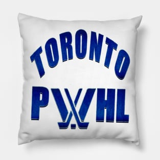 Distressed blue Toronto PWHl Pillow