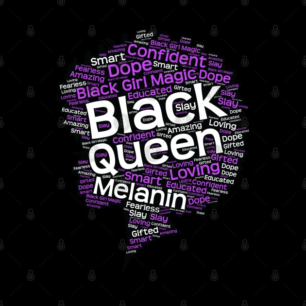 Black Melanin Queen Afro by blackartmattersshop