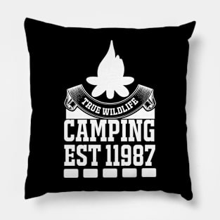 True Wildlife Camping Est 11987 T Shirt For Women Men Pillow