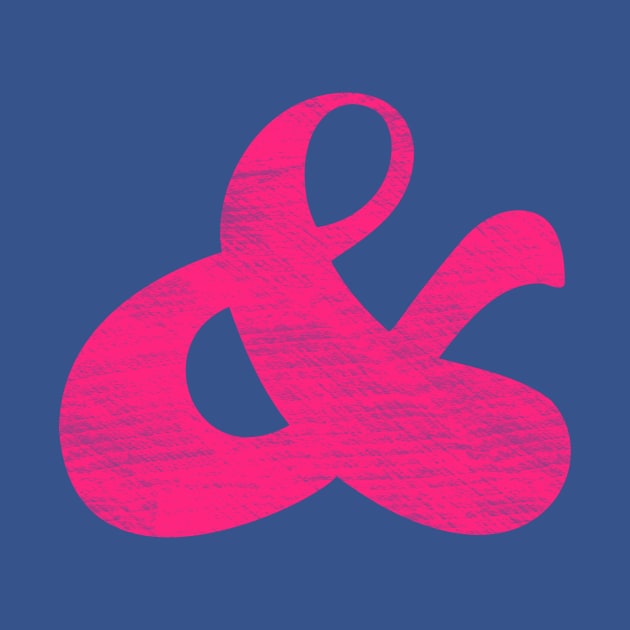 Distressed Pink Arabesque Ampersand by terrybain