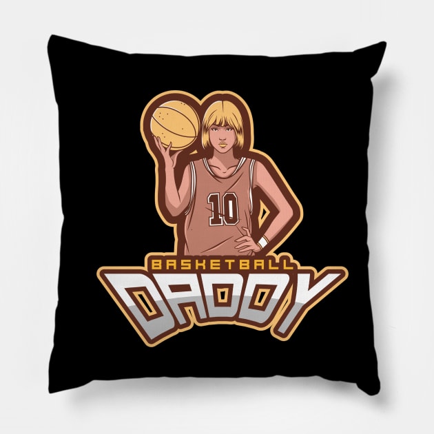 Basketball Daddy Pillow by Eva Wolf