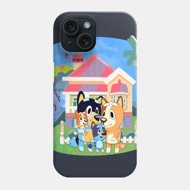 Bluey Crossing Phone Case by AmyNewBlue