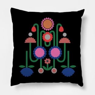 Colorful summer time flowers for nature lovers traveling hiking camping Pillow