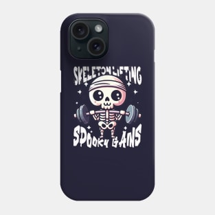 skeleton lifting spooky gains Phone Case