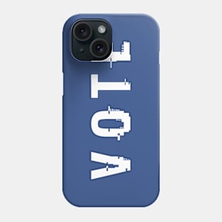 VOTE - V. 3 White Text Phone Case