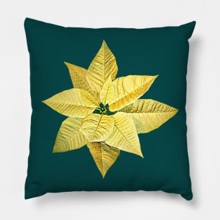 Poinsettias - Pale Yellow Poinsettia Pillow