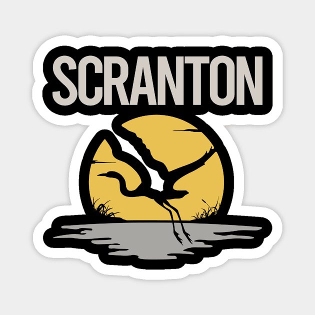 Flying Stork Scranton Magnet by flaskoverhand