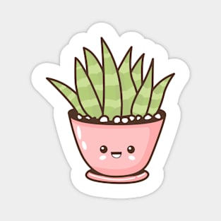 Pink Pot Cute Kawaii Succulent Desert Cactus Magnet