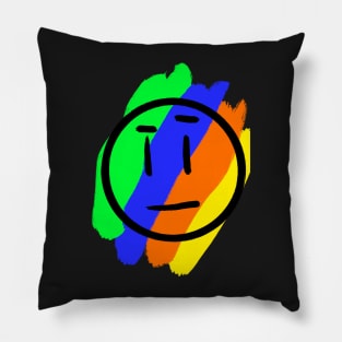 Colorful Confused Face Pillow