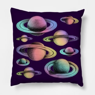 Disco Saturns Pillow