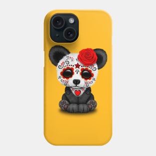 Red Day of the Dead Sugar Skull Panda Phone Case