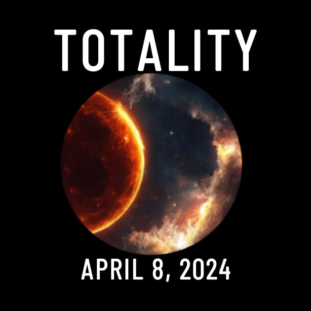 Totality April 8, 2024 Solar Eclipse by Little Duck Designs