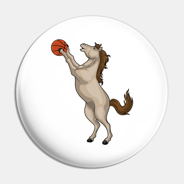 Horse Basketball player Basketball Pin by Markus Schnabel