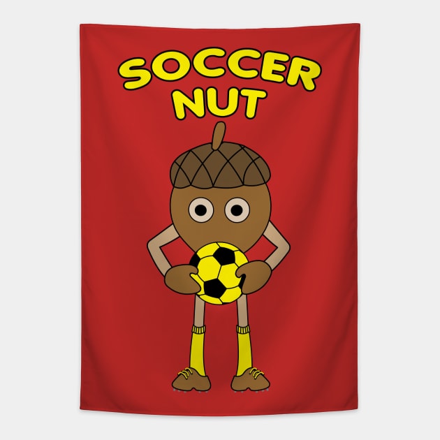 Soccer Nut Text Tapestry by Barthol Graphics