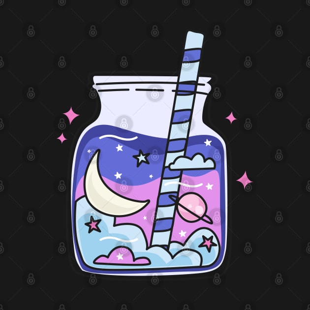 Jar with Dreams Cute Drawing by BrightLightArts