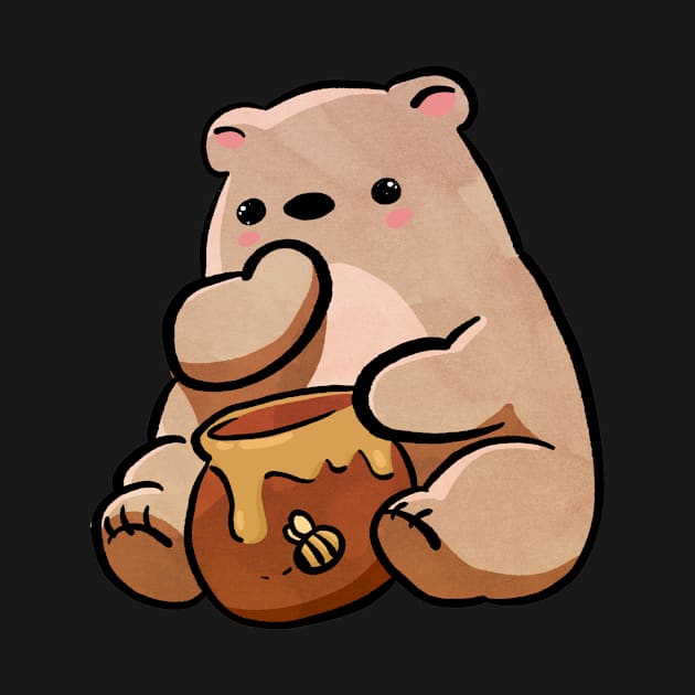 Brown Cute Kawaii Bear by MSBoydston