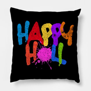 Celebrate Holi Indian Hindu Spring Festival Color Splash Pillow