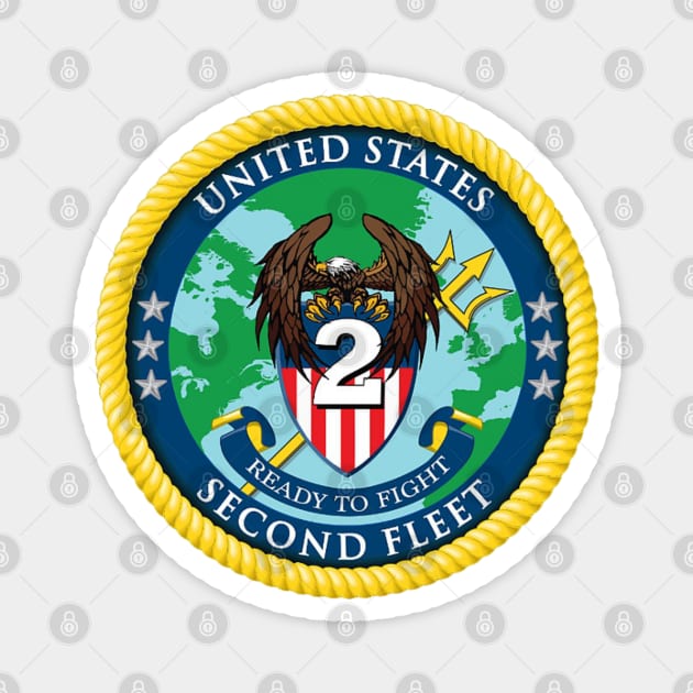 United States Navy Second Fleet Magnet by Airdale Navy