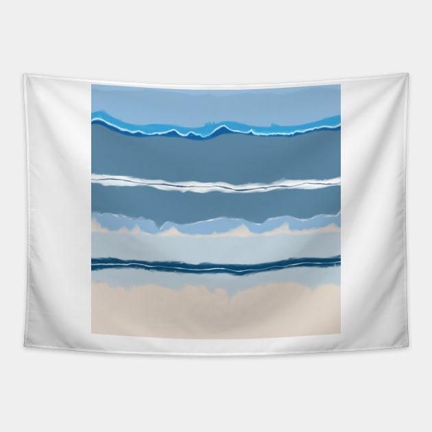 Ocean Blue Rothko Abstract Expressionist Tapestry by raidman84