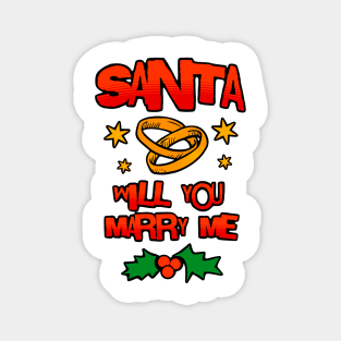 Santa will you marry me Magnet