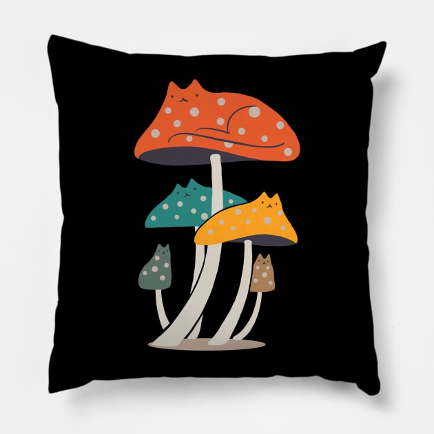 Meowshroom Pillow by ilovedoodle