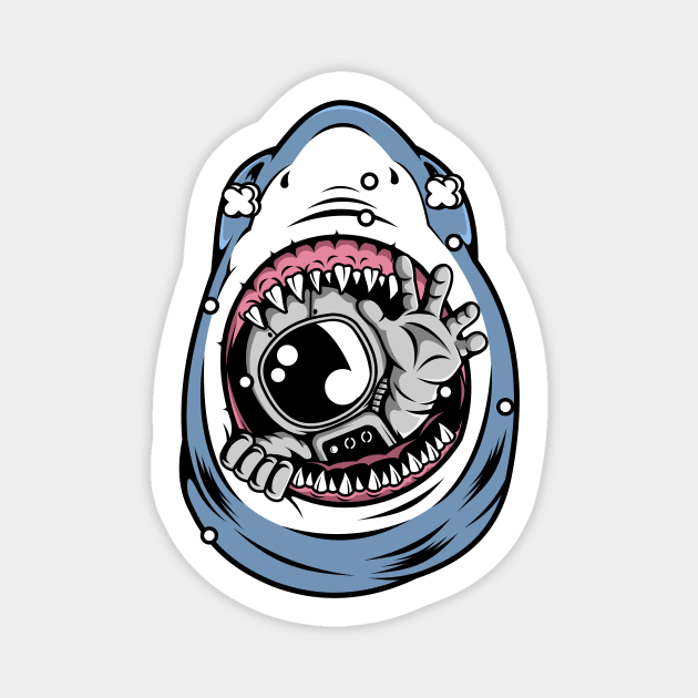 Astronaut Shark Magnet by ArtisticParadigms