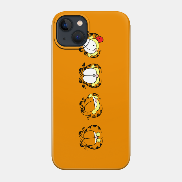 Many Faces of Orange Lasagna Cat - Orange - Phone Case