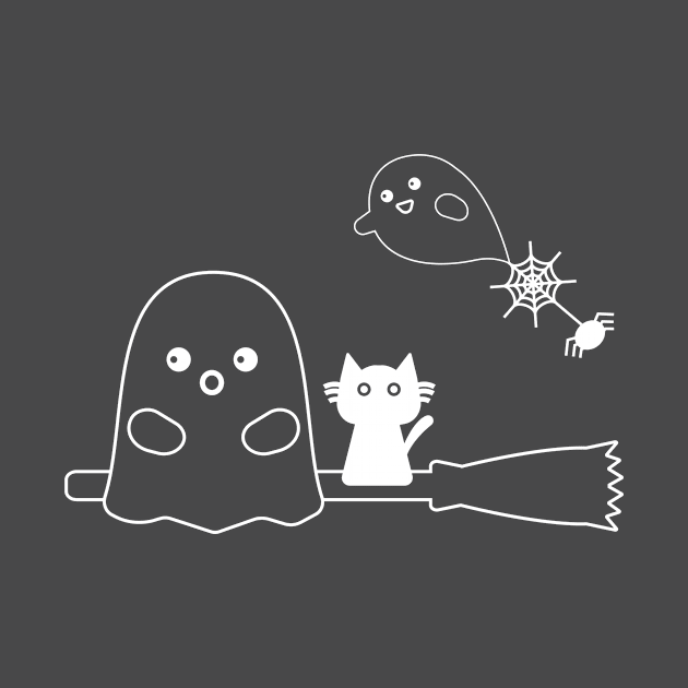 Cat & ghosts by Mobyyshop