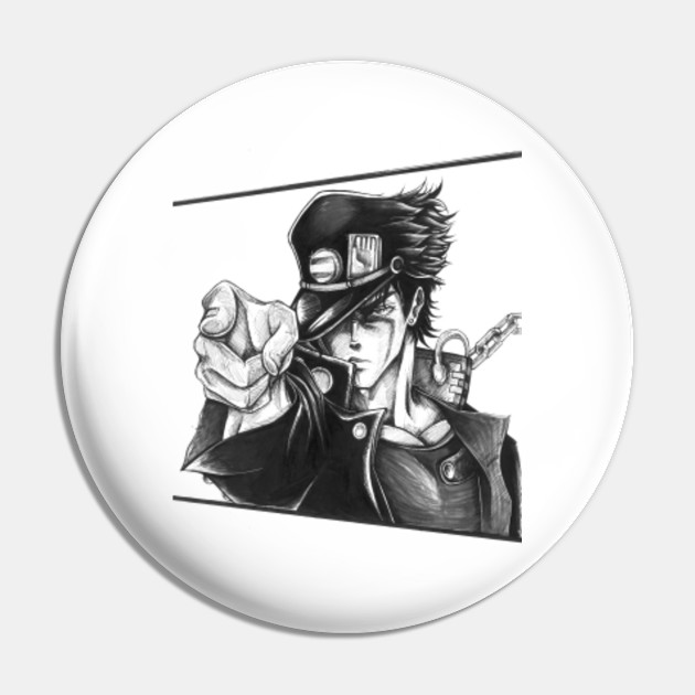 Jotaro Kujo Jojos Bizarre Adventure Pin Teepublic Au