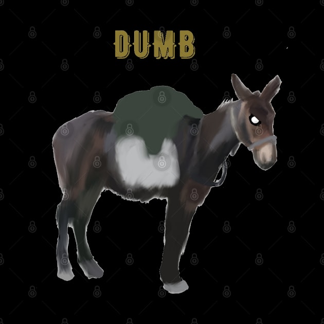 Funny Dumb ass! Angry Donkey/Mule  painting by Fafi