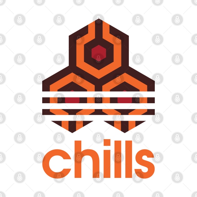 chills sports stripes pattern-classic horror parody by ntesign