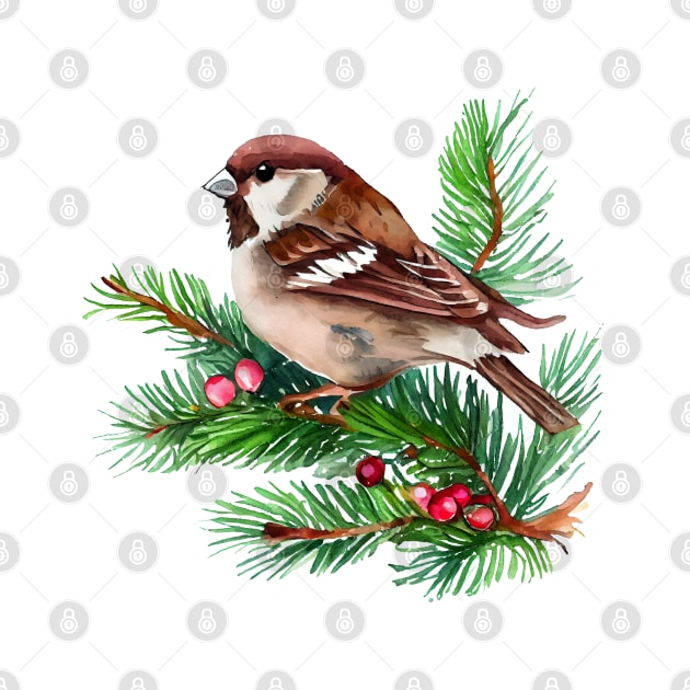 Christmas sparrow by Aimages