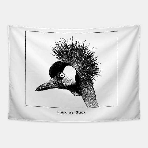 Punk as Fxck Bird Tapestry by Gene Mutation