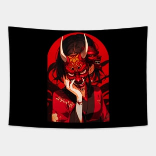 Graceful Gazes Oni Japan Tapestry