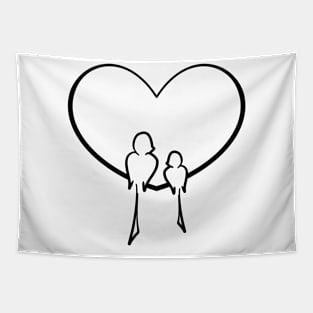 Birds Heart Cute Love Vegan Protect Animals Earth Gift Birthday Classic Mother Children Mothers Day Tapestry