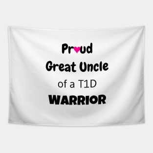 Proud Great Uncle Black Text Pink Heart Tapestry