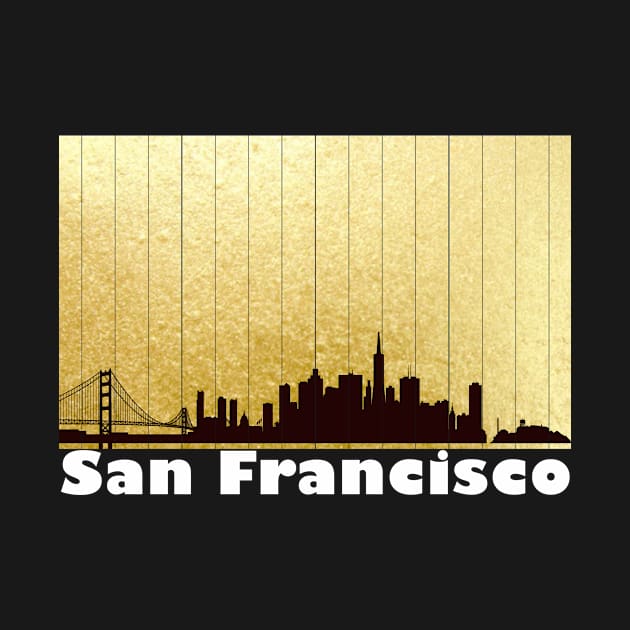 The Love For My City San Francisco Skyline Alcatraz Great Gift For Everyone Who Likes This Place. by gdimido