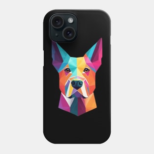 Geometrical Dog, vibrant, calm brown eyes #3 Phone Case