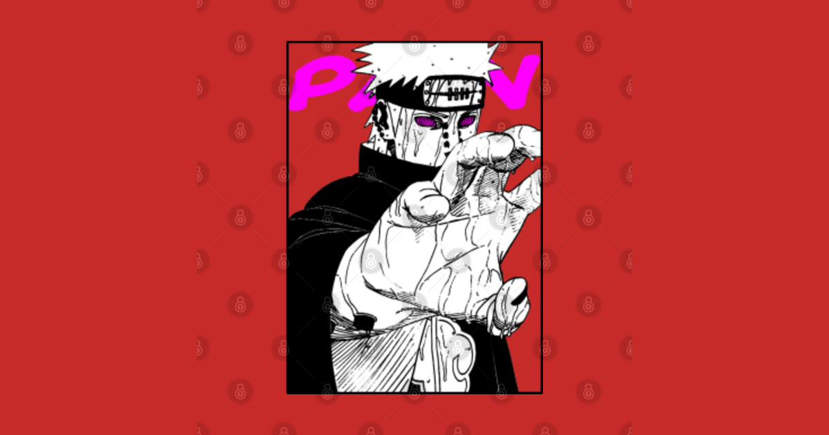 anime naruto pain nagato uzumaki black and white purple anime