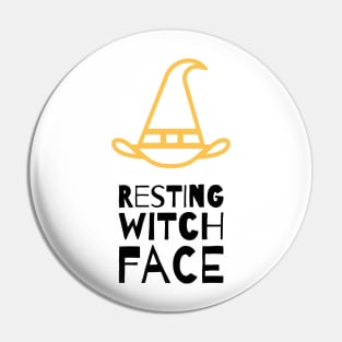 Resting Witch Face Pin